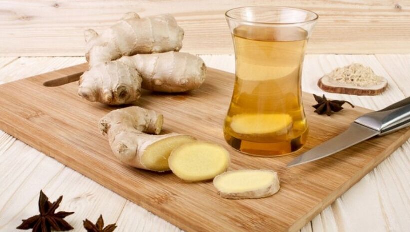 the root of the ginger